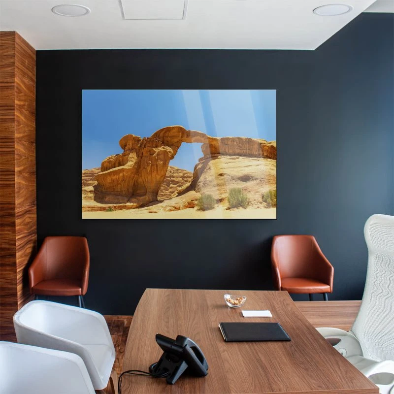 Berge & Gebirge Wadi Rum Wüste als Acrylglasverbund Bild 150x100cm