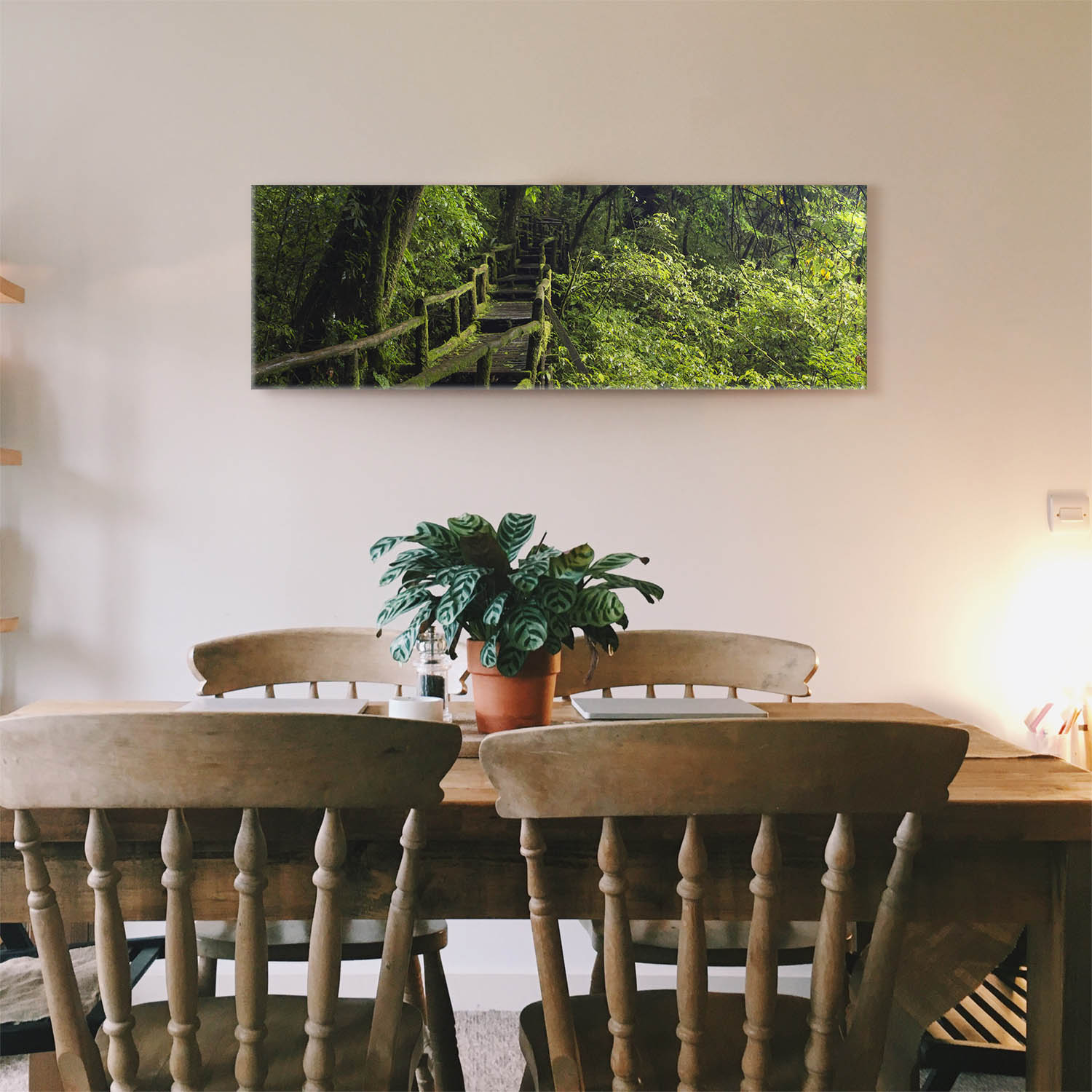 Wald & Bäume Wanderung als Keilrahmenbild 180x90cm