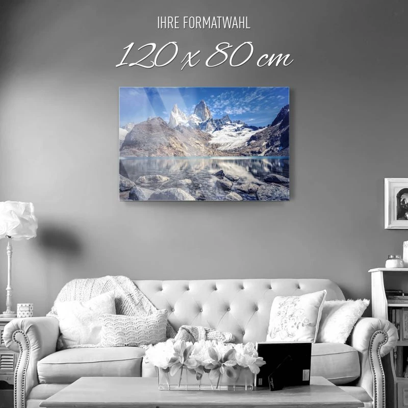 Berge & Gebirge Fitz Roy und  Cerro Torre als Acrylglasverbund Bild 120x80cm