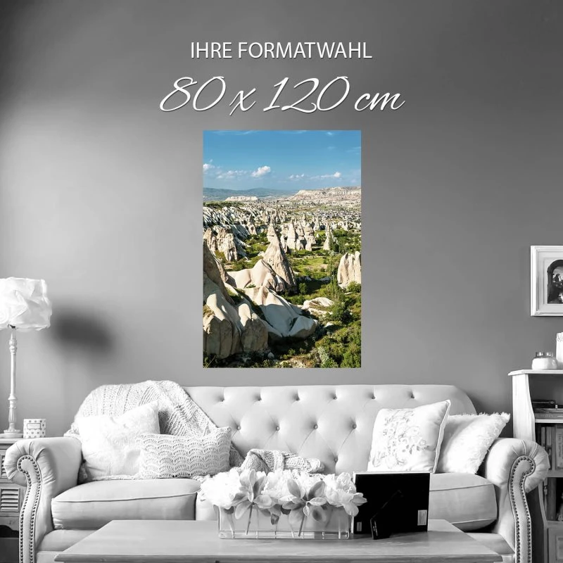 Poster 80x120cm Hochformat, Berge & Gebirge Kappadokien Türkei