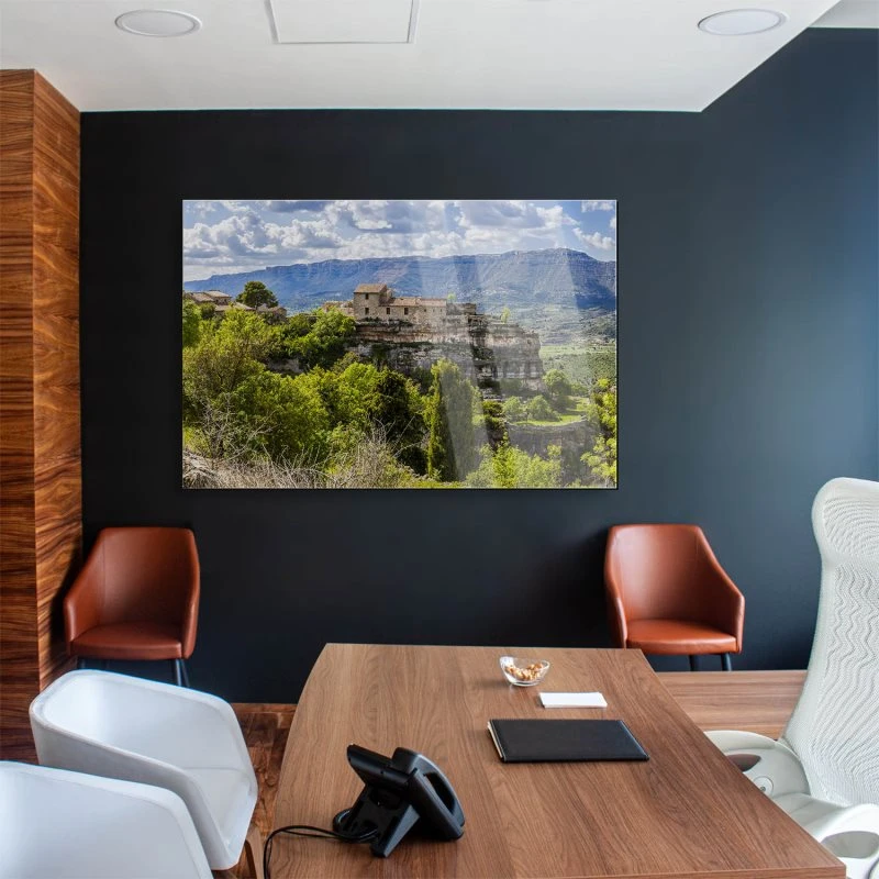 Berge & Gebirge Spanien Dorf Siurana als Acrylglasverbund Bild 150x100cm