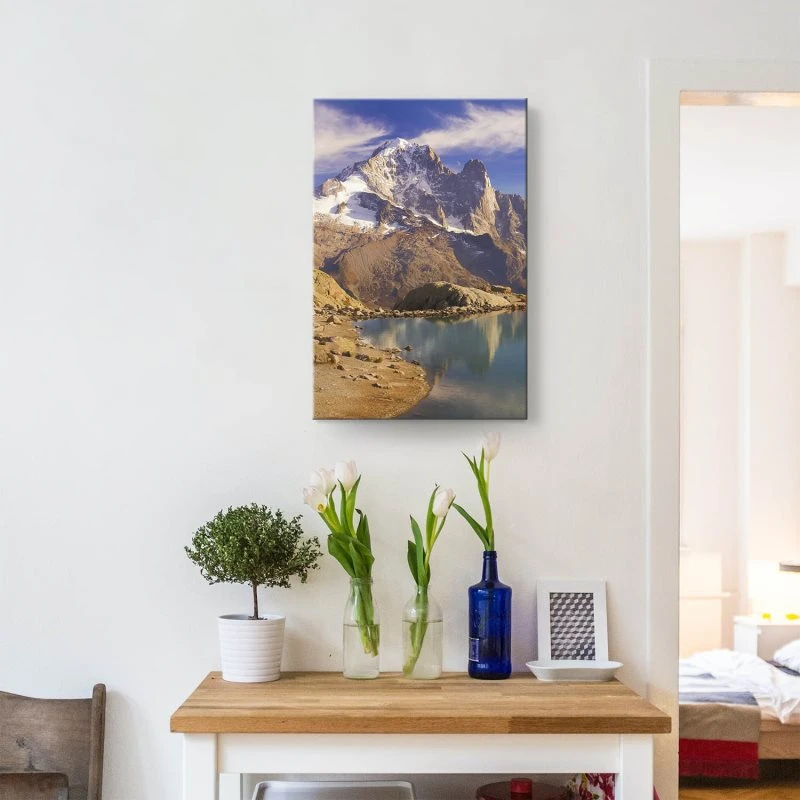 Leinwandbild Hochformat XXL 100x150cm, Berge & Gebirge Crystal Lakes Franz. Alpen