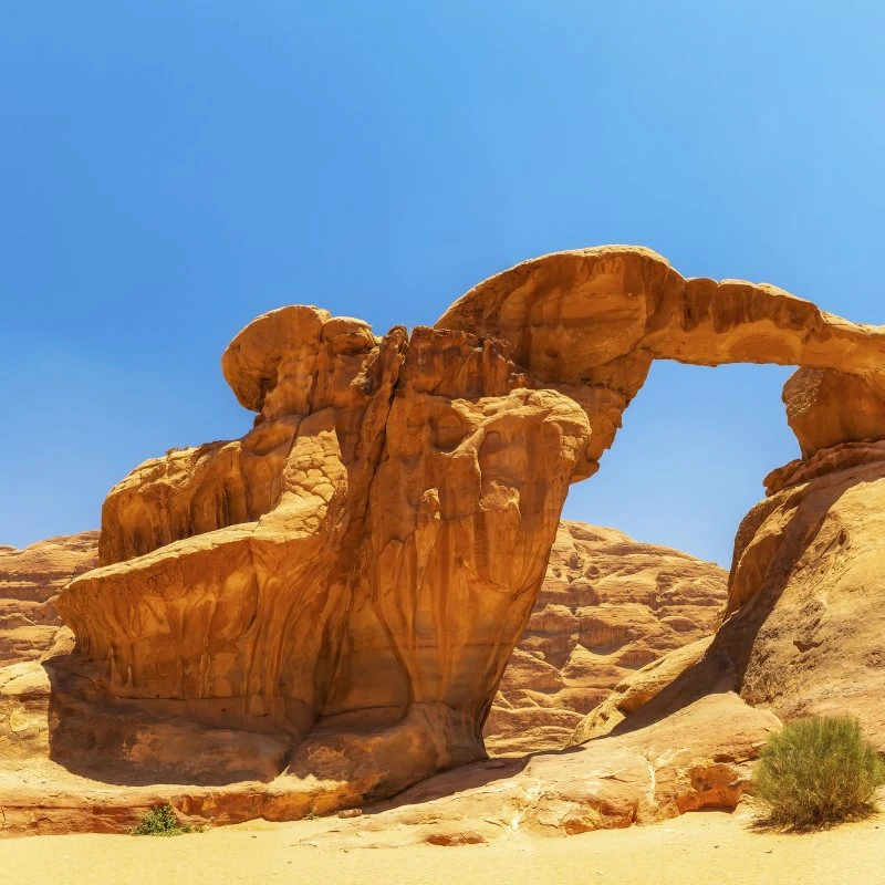 Berge & Gebirge Wadi Rum Wüste als Acrylglasverbund Bild 50x50cm