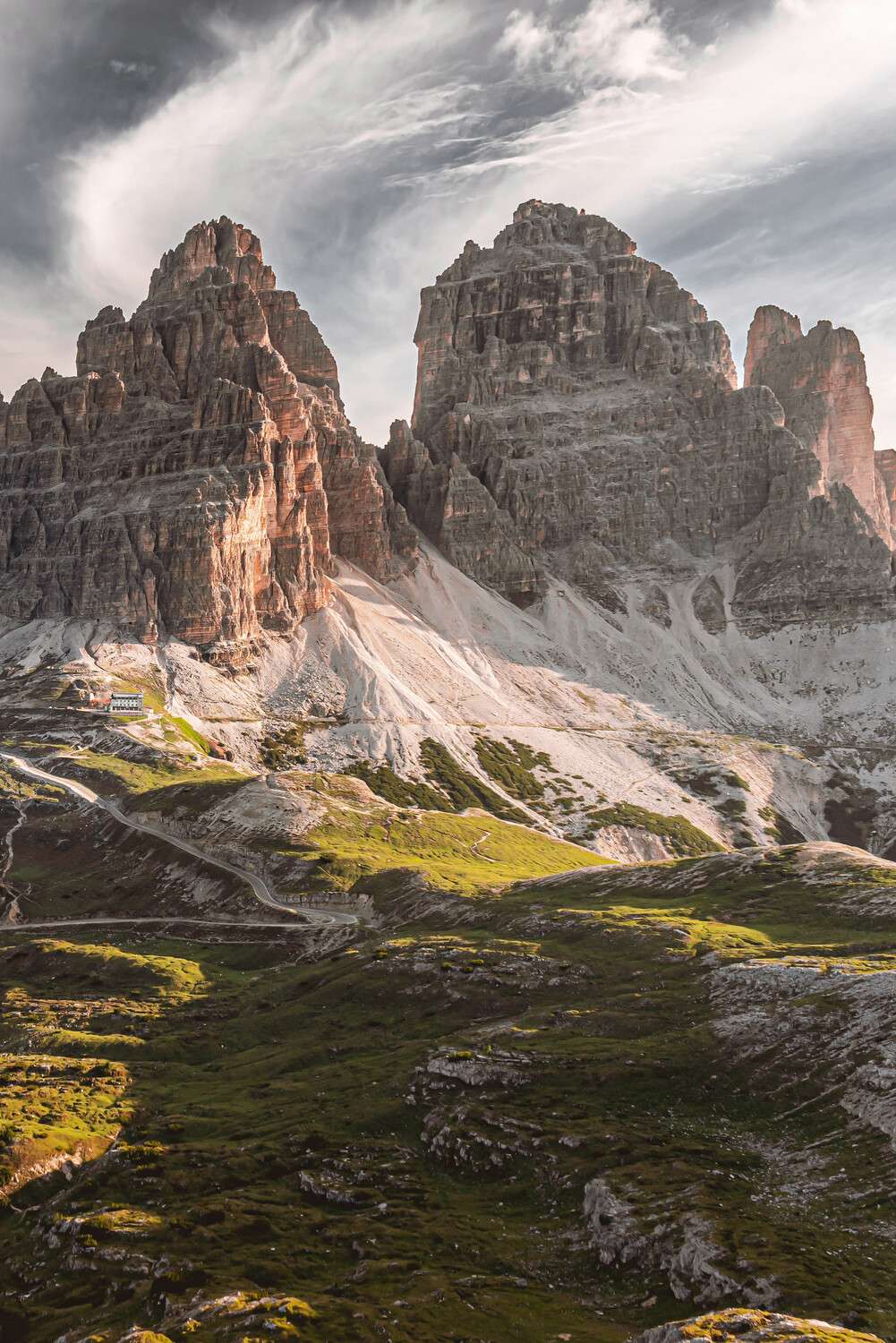Poster 40x60cm im Hochformat, 3 Zinnen Dolomiten Berge & Gebirge