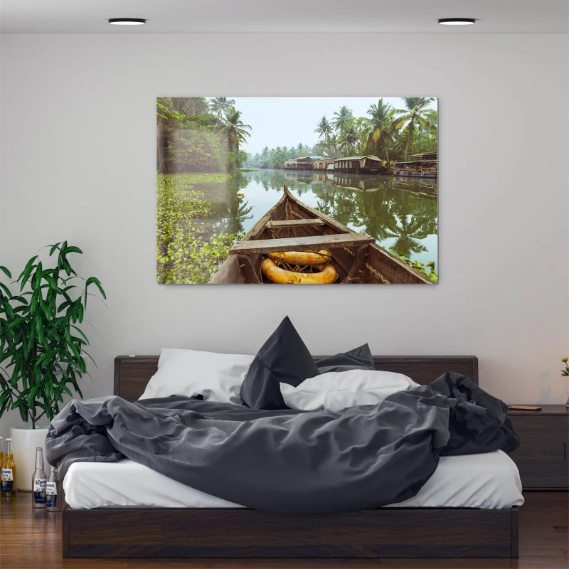 Flüsse & Seen Kumarakom Indien als Acrylglasverbund Bild 200x150cm