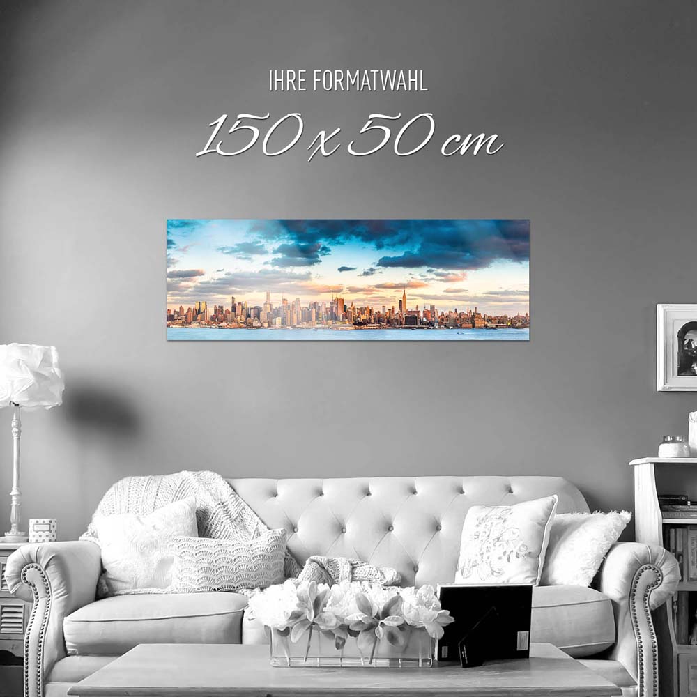 Panorama WandPoster 150x50cm Panorama von New York, Skyline