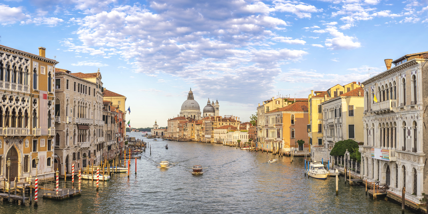 Skyline Canal Grande in Venedig als Acrylglasverbund Bild 180x90cm