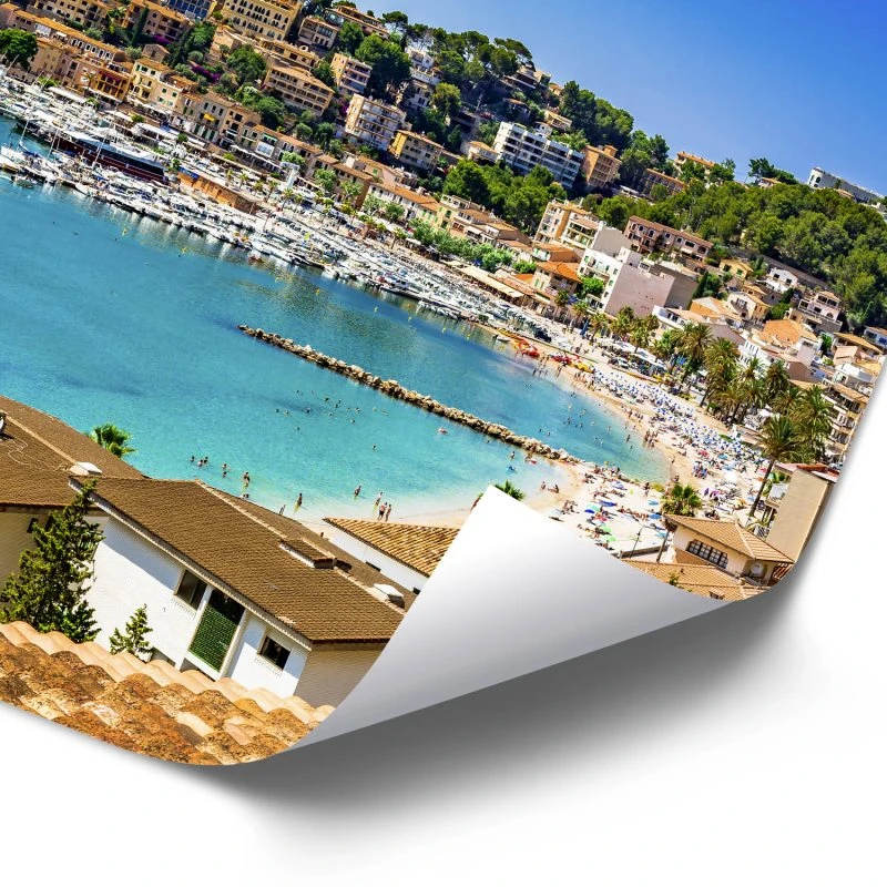 Poster 40x60cm im Hochformat, Port de Soller, Mallorca Strand & Meer
