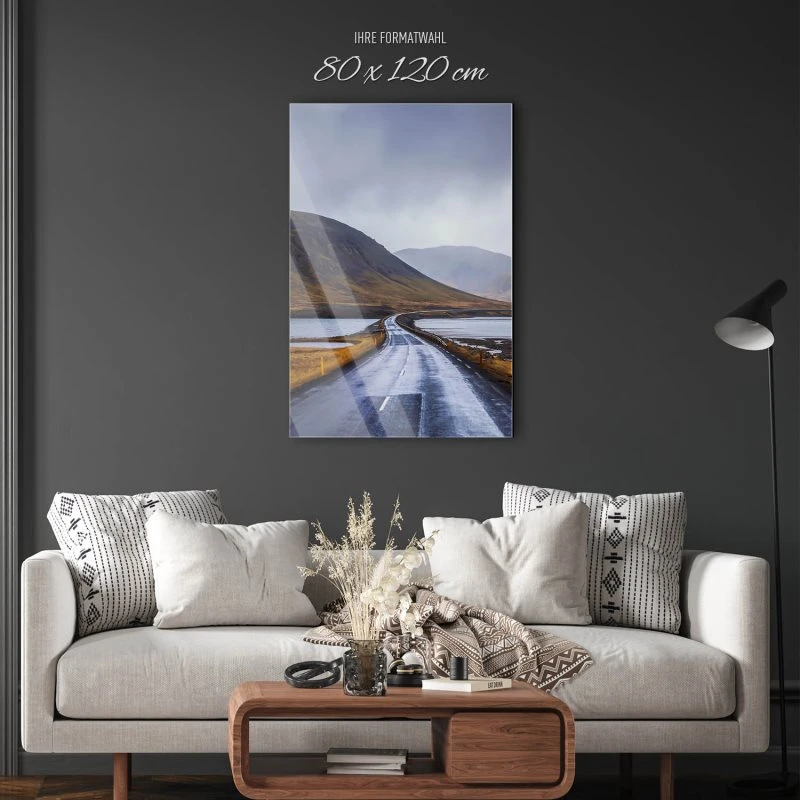 Berge & Gebirge im Hochformat, Halbinsel Snæfellsnes Island als Acrylglas Bild 80x120cm