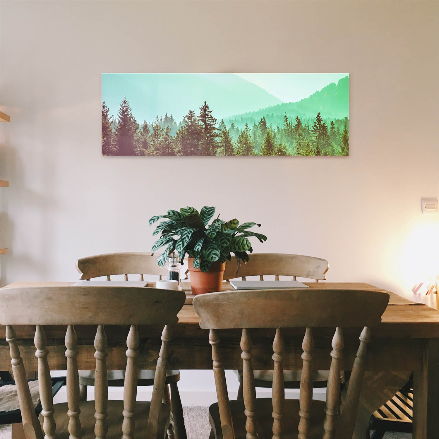 Wald & Bäume Retrolook als Acrylglas Bild 120x60cm