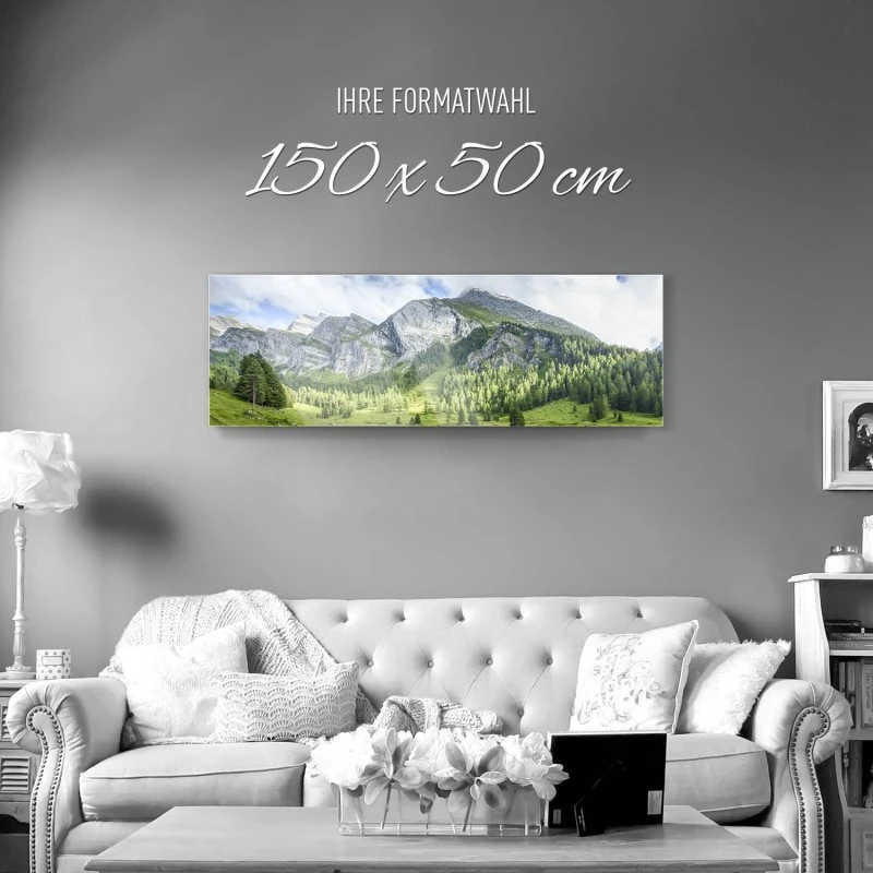 Acrylglasbild 150x50cm groß Berge & Gebirge Lichtspiele Zillertal