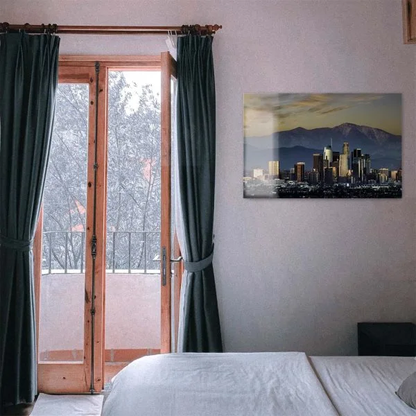 Skyline Los Angeles by night als Acrylglas Bild 120x60cm