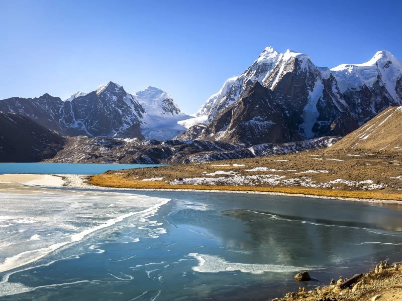 Berge & Gebirge Himalaya Gurudongmar See als Acrylglasverbund Bild 200x150cm