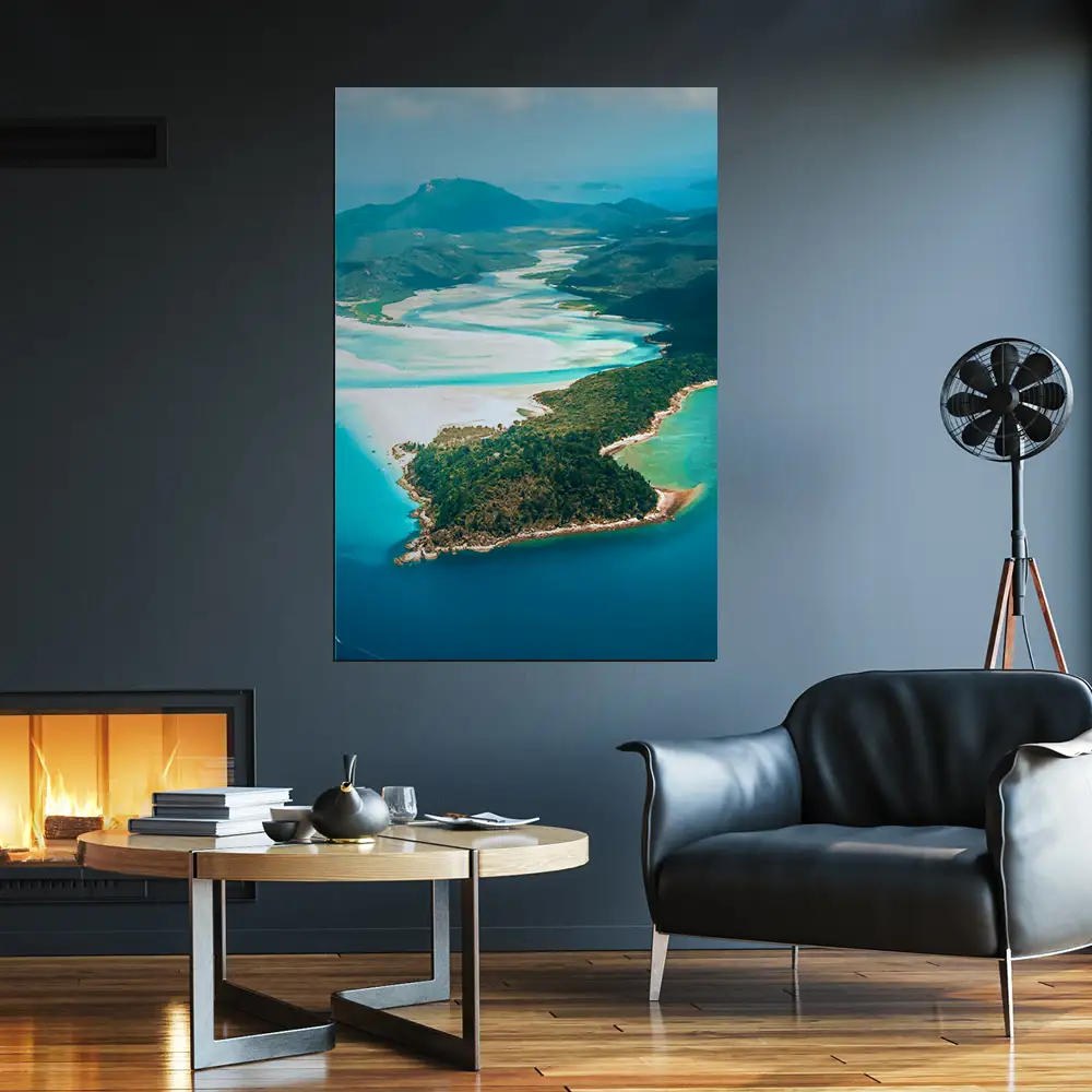 Poster 40x60cm im Hochformat, Panorama Australien Strand & Meer