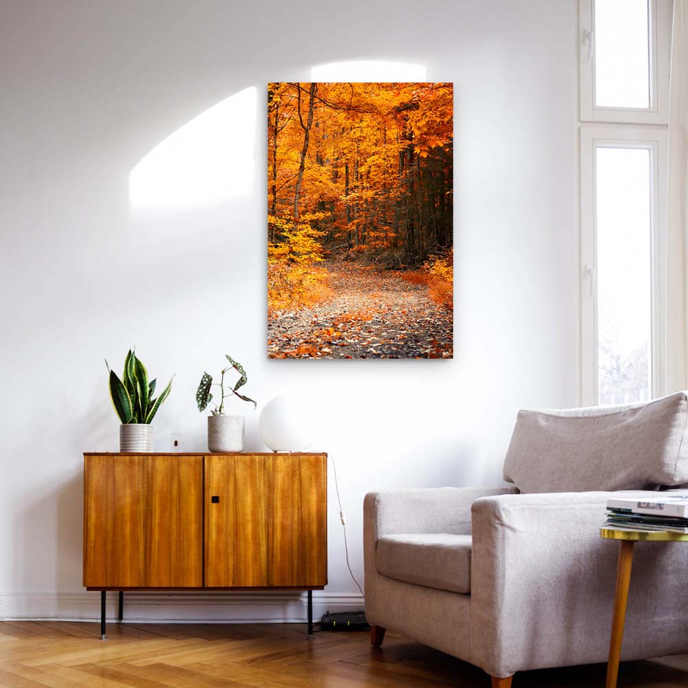 Poster 50x50cm Herbst Wanderung II Wald & Bäume