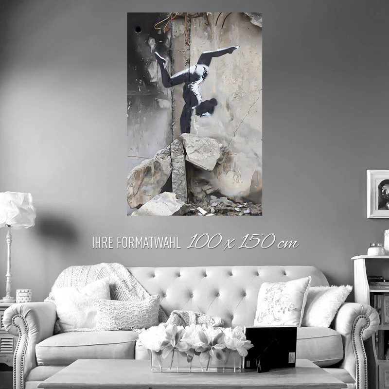 Banksy Ukraine Handstand Poster XXL 100x150cm im Hochformat