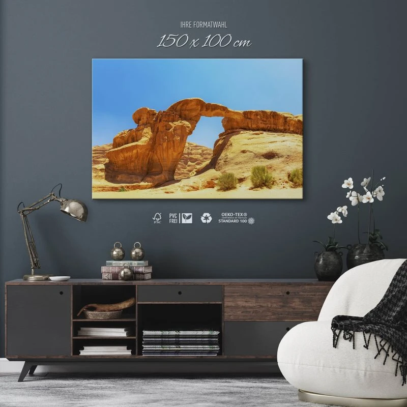 Keilrahmenbild 150x100cm, Berge & Gebirge Wadi Rum Wüste