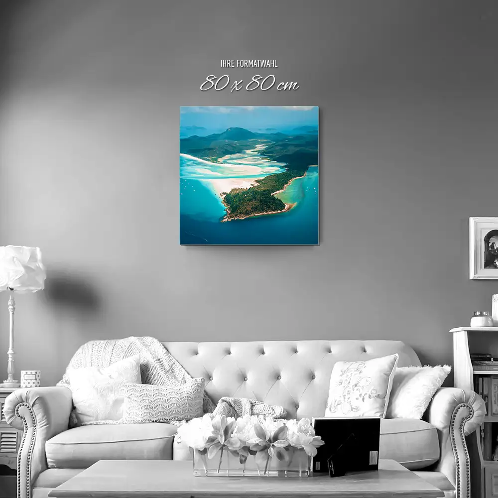 Strand & Meer Panorama Australien als Alu-Dibond Bild 80x80cm