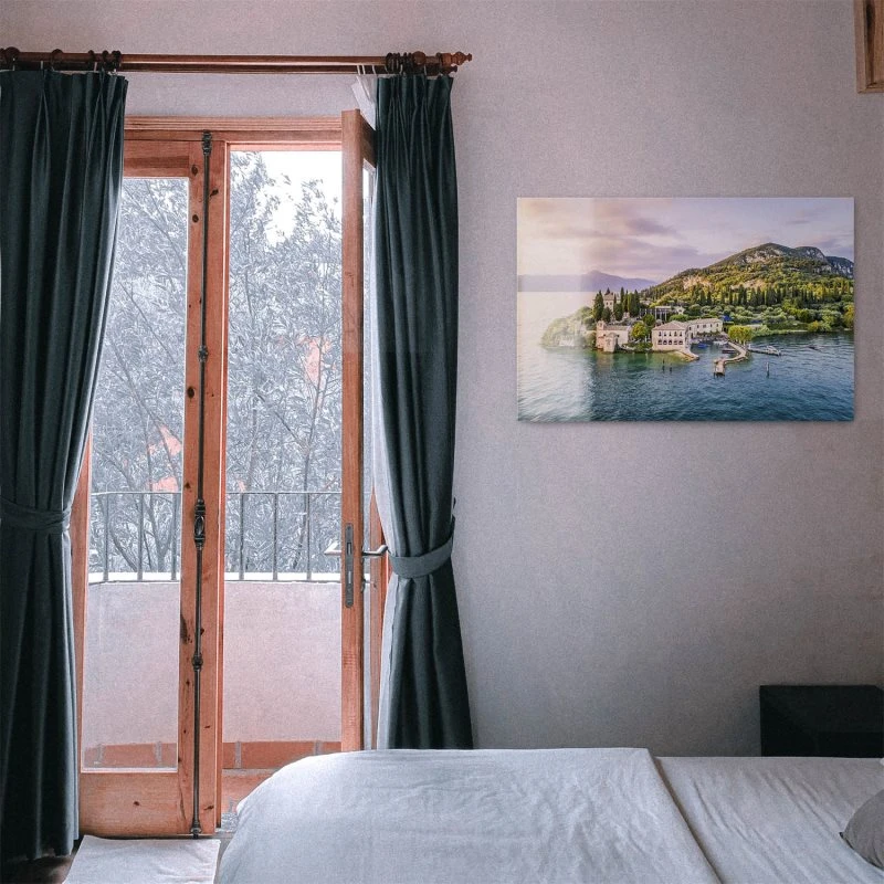 Strand & Meer Punta San Vigilio, Gardasee als Acrylglas Bild 120x60cm