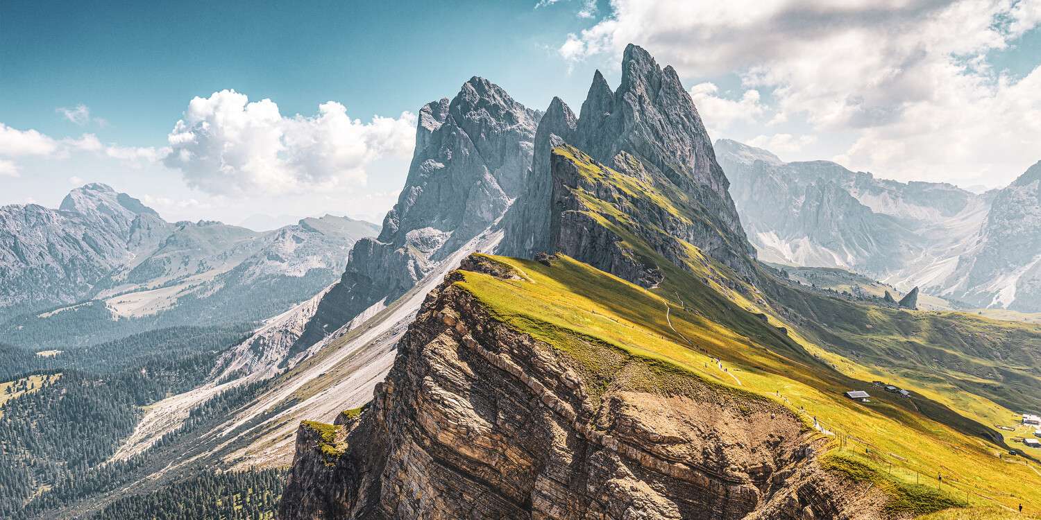 Leinwandbild 120x60cm Berge & Gebirge, Dolomiten Geisslergruppe