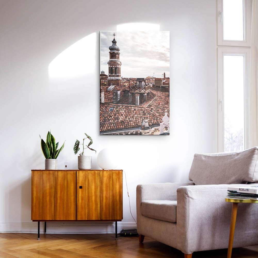 Skyline Über den Dächern von Venedig als Acrylglasverbund Bild 180x90cm