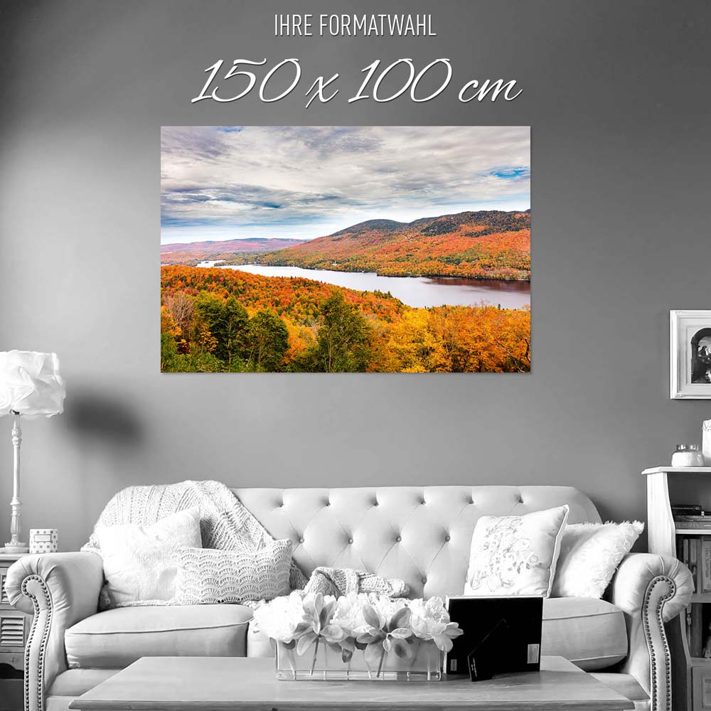 Wald & Bäume Indian Summer, Québec, Kanada als Poster 150x100cm