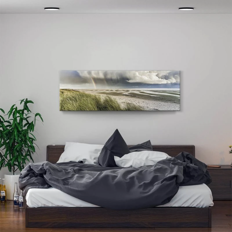 Strand & Meer Wattenmeer Nordsee als Leinwand Bild 150x50cm