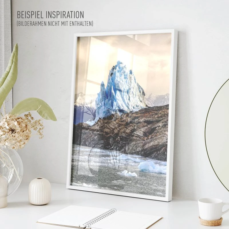 Poster 40x60cm im Hochformat, Perito Moreno Gletscher Berge & Gebirge