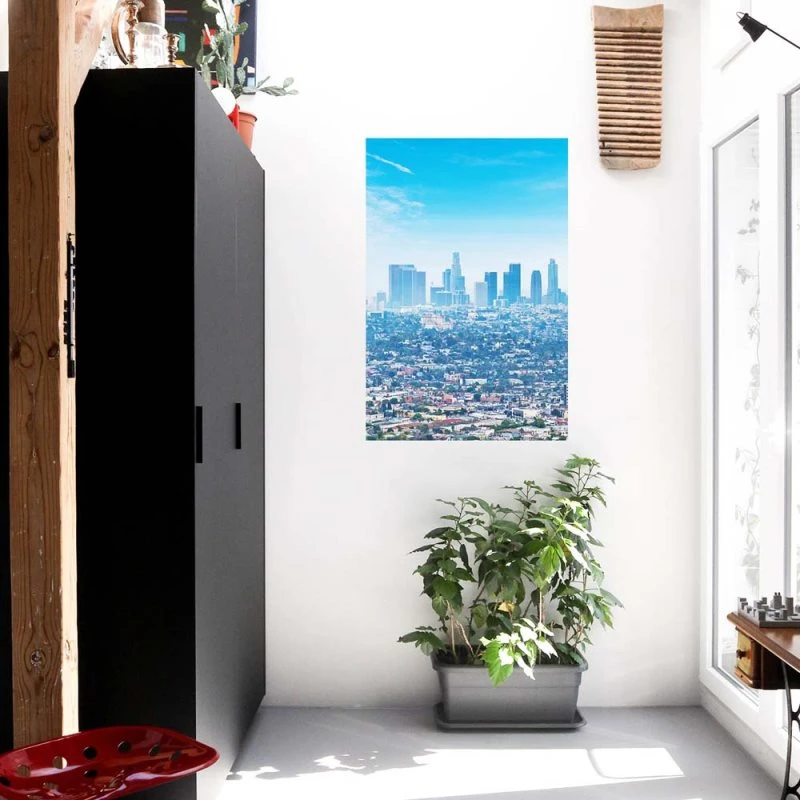 Skyline Los Angeles Panorama Poster XXL 100x150cm im Hochformat