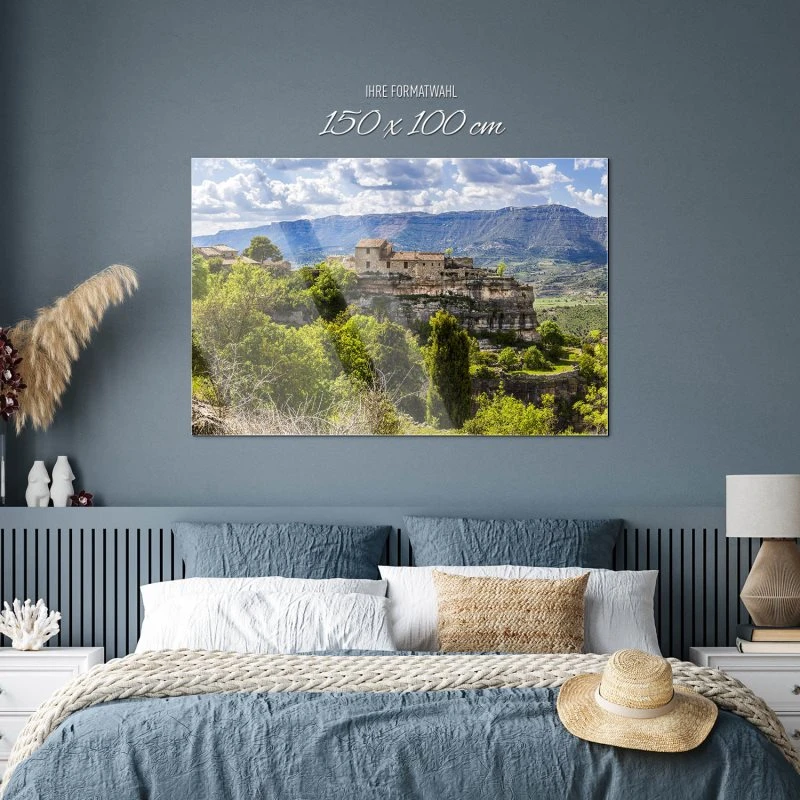 Berge & Gebirge Spanien Dorf Siurana als Acrylglasverbund Bild 150x100cm