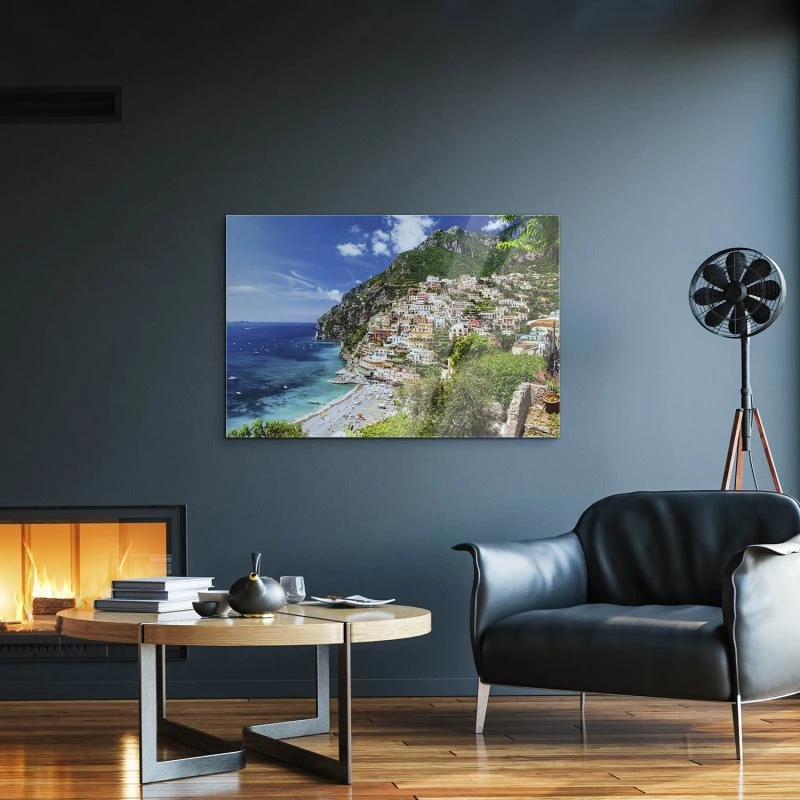Strand & Meer Amalfiküste, Italien als Acrylglas Bild 120x60cm