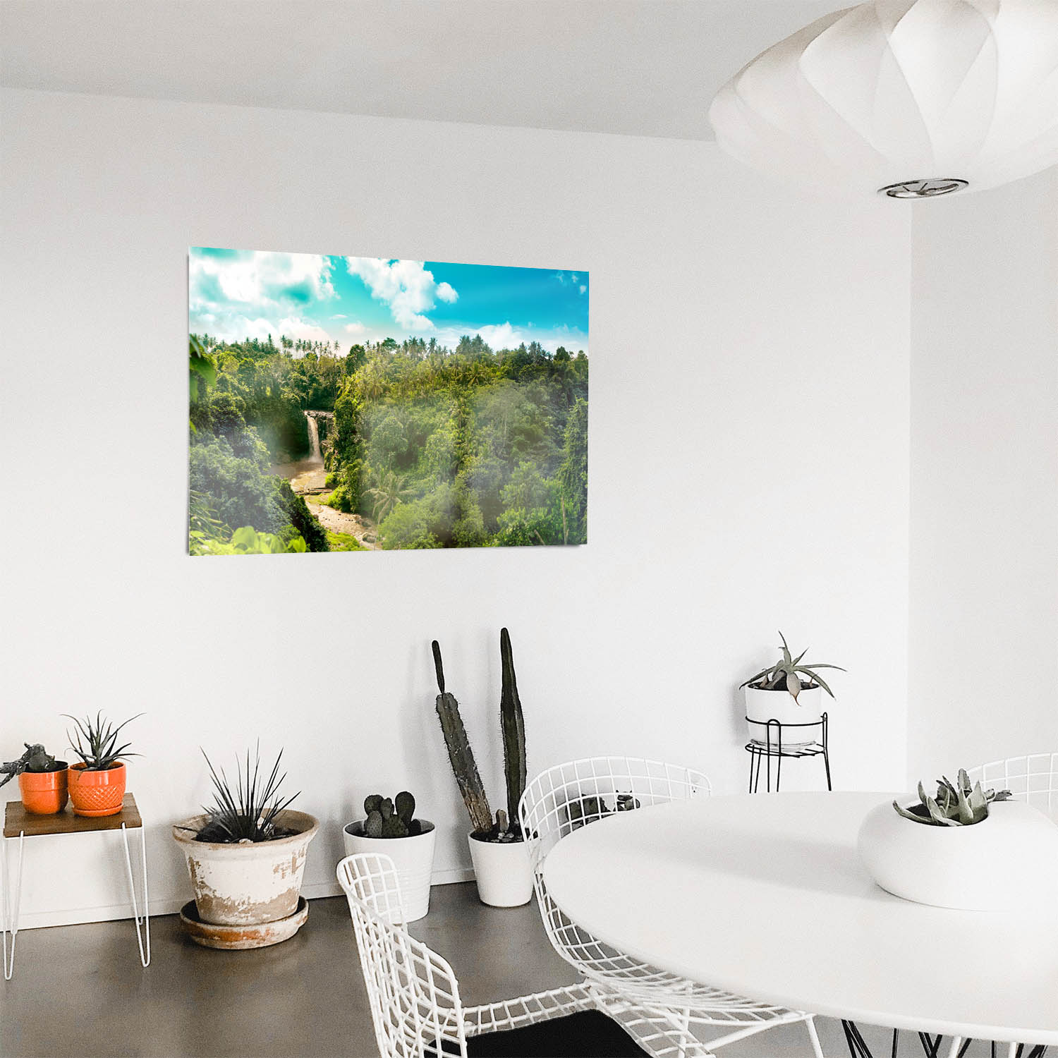 WandPoster Dschungel Wasserfallpanorama, 50x50cm