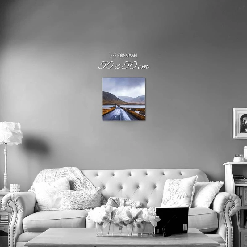 Berge & Gebirge Halbinsel Snæfellsnes Island als Alu-Dibond Bild 50x50cm