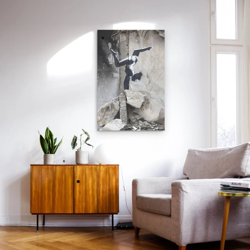 Poster 50x70cm Ukraine Handstand Banksy