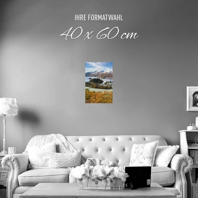 Poster 40x60cm im Hochformat, Derwent Water England Berge & Gebirge