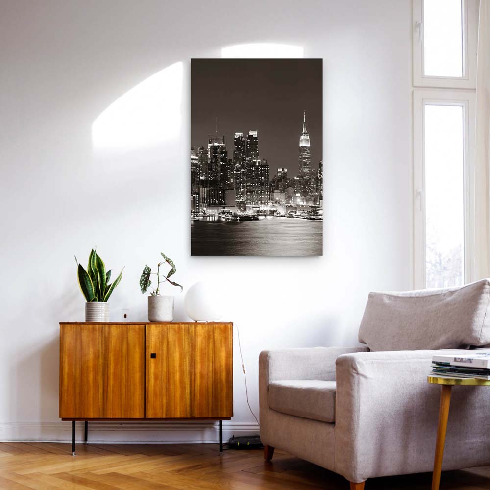 Poster 50x50cm New York nachts Skyline