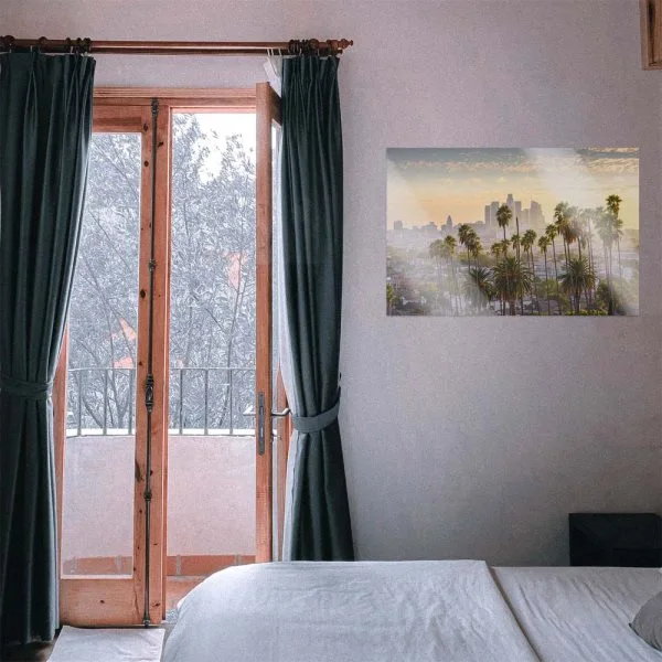 WandPoster Skyline Los Angeles Palmen, 50x50cm