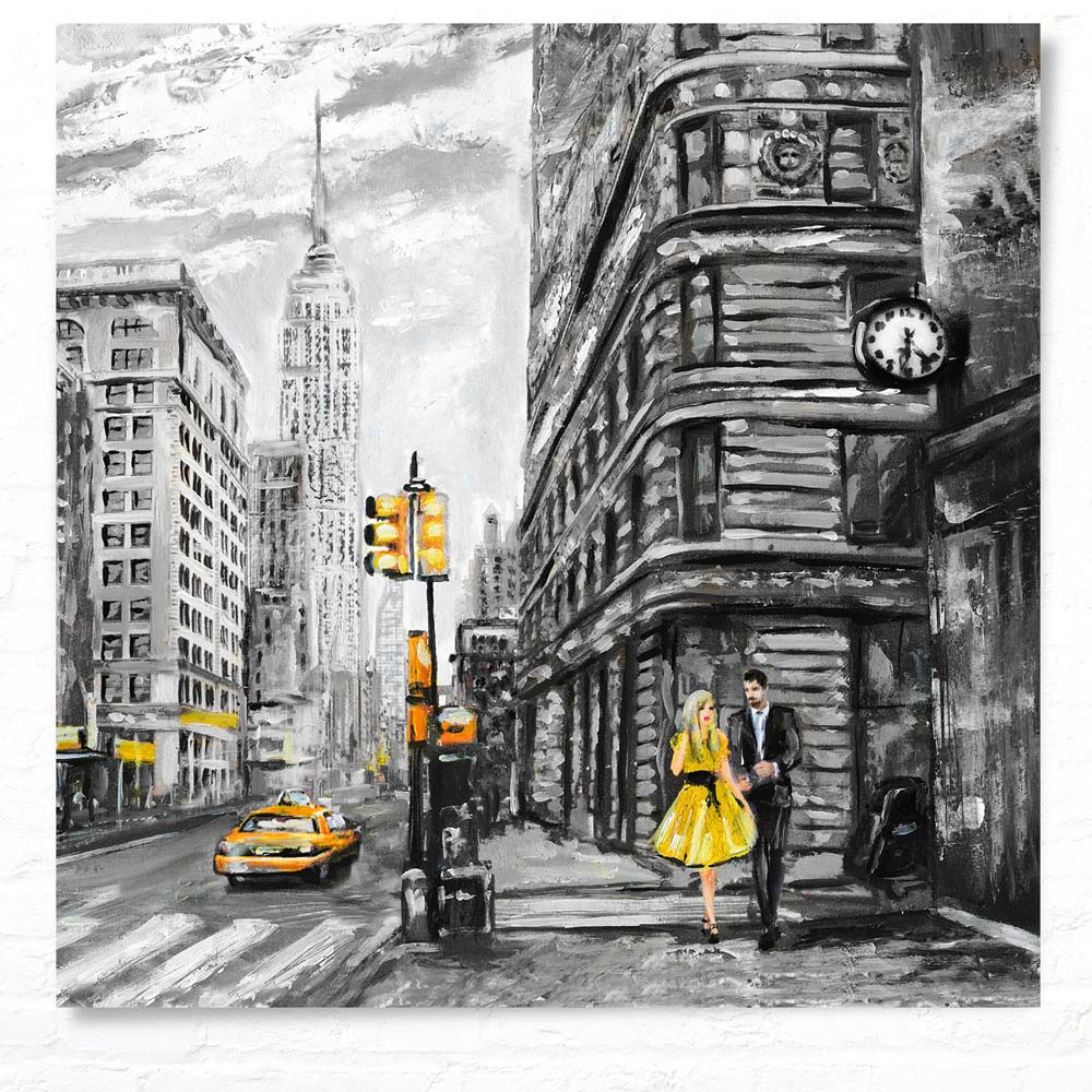 WandPoster Skyline New York wie gemalt, 50x50cm