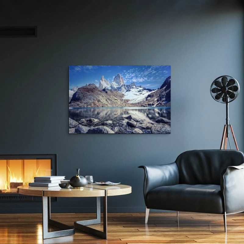 Berge & Gebirge Fitz Roy und  Cerro Torre als Alu-Dibond Bild 120x80cm