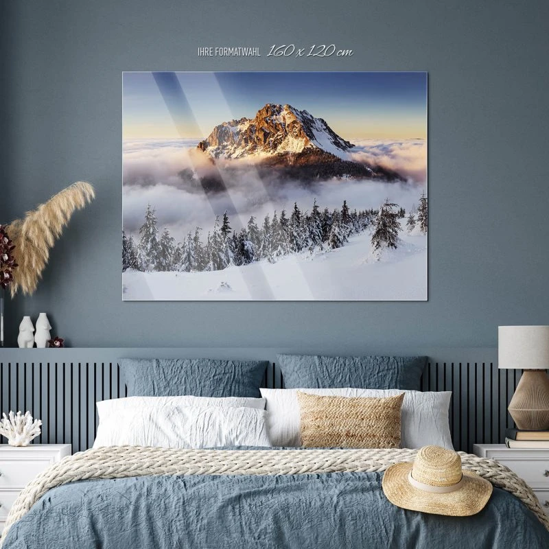 Berge & Gebirge Winter Mala Fatra slowakei als Acrylglasverbund Bild 160x120cm