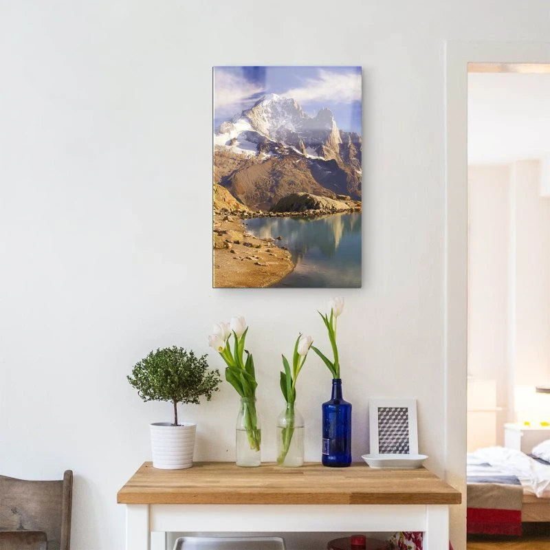 Berge & Gebirge Crystal Lakes Franz. Alpen im Hochformat als Acrylglasverbund Bild 40x60cm