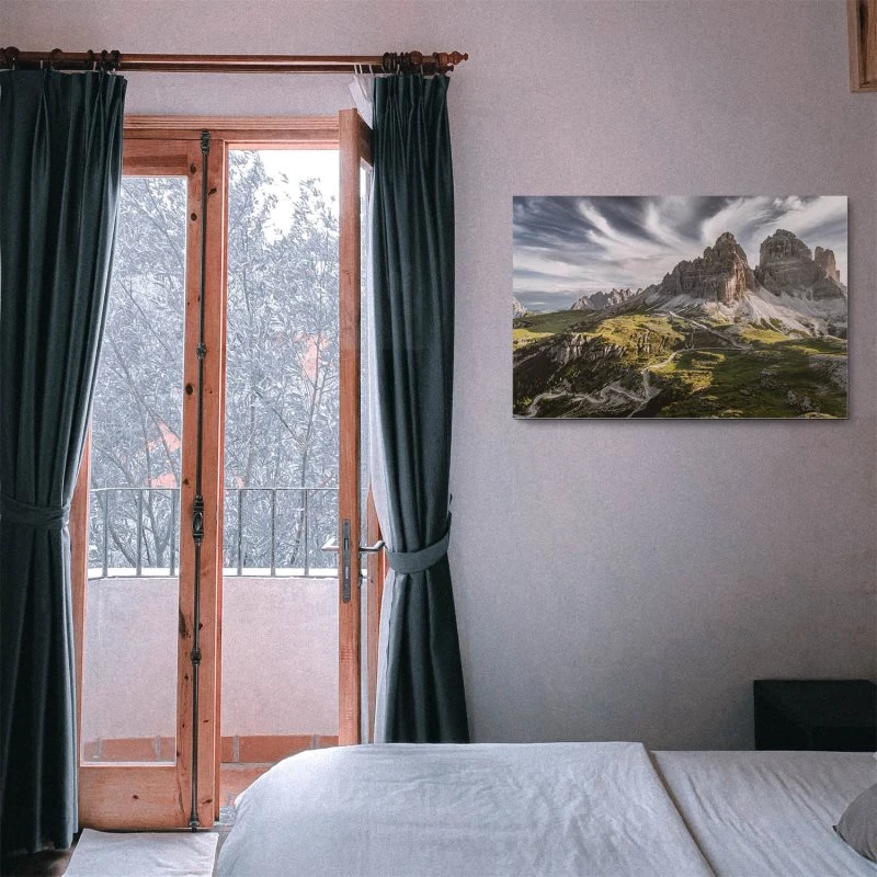 Berge & Gebirge 3 Zinnen Dolomiten als Alu-Dibond Bild 120x60cm