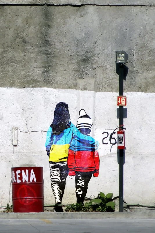 Poster 40x60cm im Hochformat, Ukraine Banksy Art