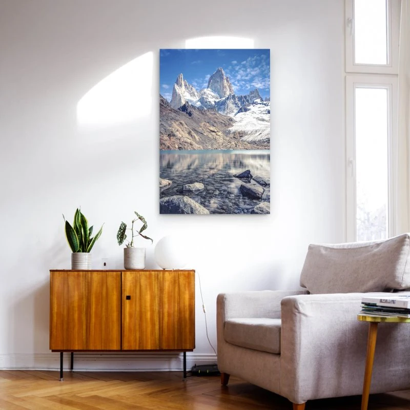 Poster 40x60cm im Hochformat, Fitz Roy und  Cerro Torre Berge & Gebirge