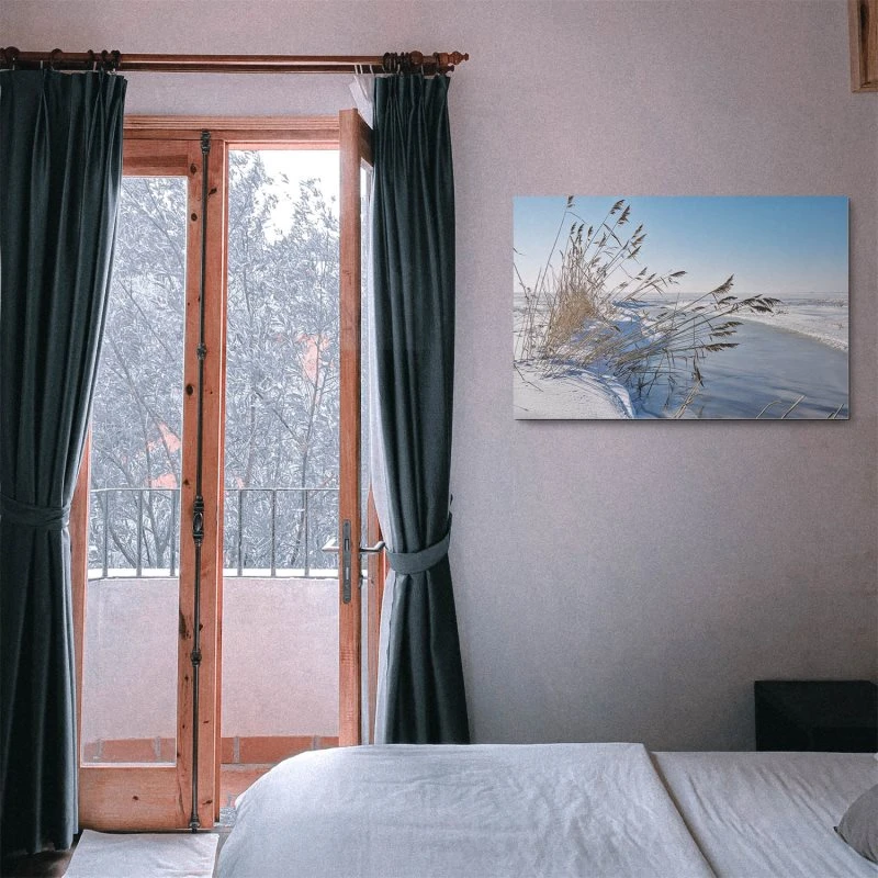 Strand & Meer Winterhafer Ostsee als Alu-Dibond Bild 120x60cm
