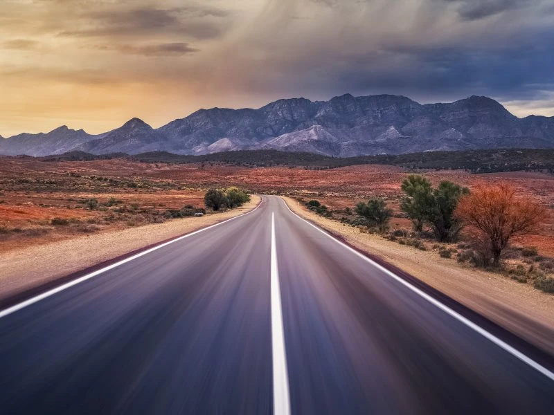 Berge & Gebirge Roadtrip Autralien im weißen Bilderrahmen, 160x120cm