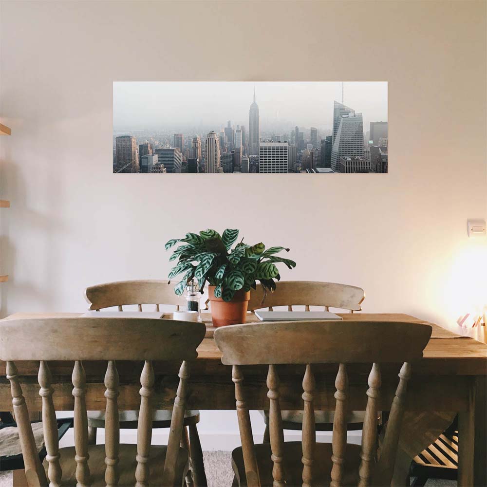 Poster 90x60cm groß, Skyline New York im Smog