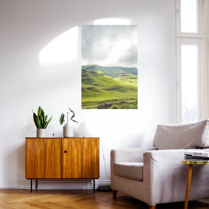 Poster 40x60cm im Hochformat, Südafrika Mkhomazi Berge & Gebirge