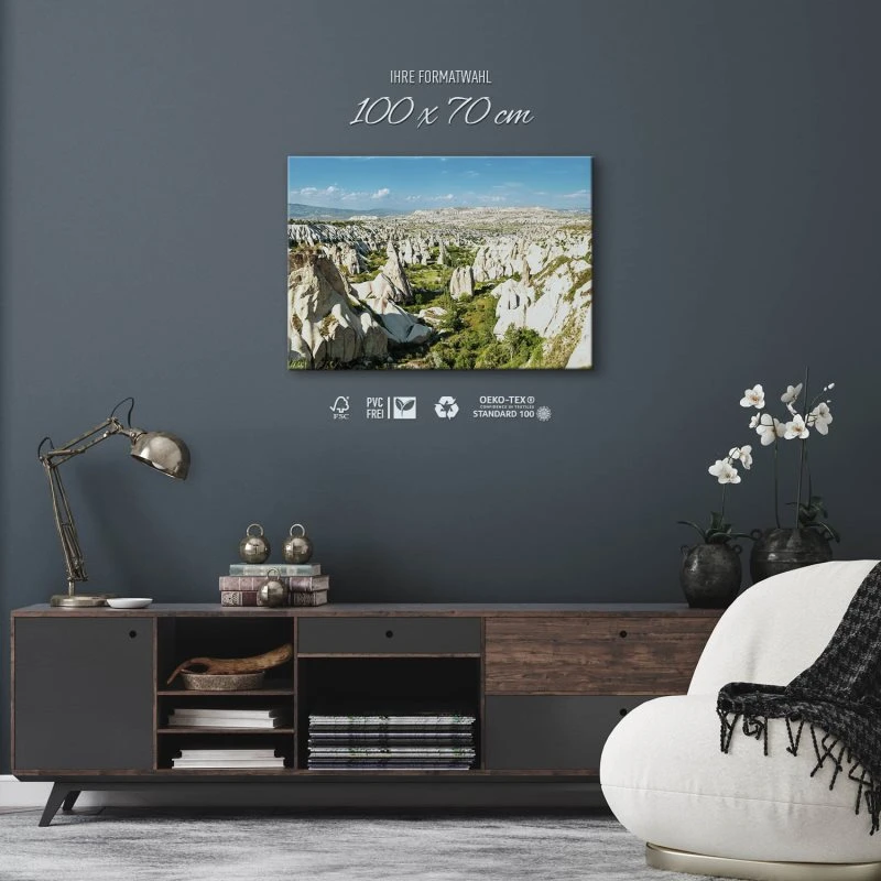 Leinwandbild Berge & Gebirge Kappadokien Türkei 100x70cm
