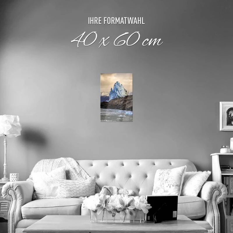 Poster 40x60cm im Hochformat, Perito Moreno Gletscher Berge & Gebirge